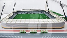 Model multifunkního stadionu v Hradci Králové