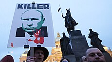 Lidé demonstrují proti ruské invazi na Ukrajinu na Václavském náměstí v Praze.... | na serveru Lidovky.cz | aktuální zprávy
