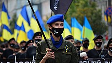 Veteránky rusko-ukrajinské války se úastní oslav 29. výroí Dne nezávislosti...