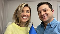 Olena Zelenská se svým man�elem Volodymyrem
