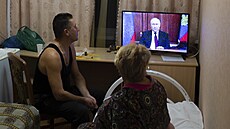 Lidé z Don�cké a Luhanské oblasti, území ovládaného proruskými separatisty,...