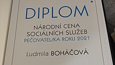 Ocenní byla slavnostn pedána koncem ledna v Praze. Ludmila Boháová obdrela...