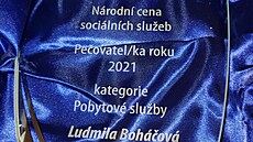 Ocenní byla slavnostn pedána koncem ledna v Praze. Ludmila Boháová obdrela...