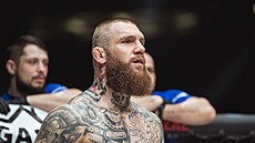 Slovenský MMA zápasník Samuel Kritofi ped zápasem v organizaci Oktagon.