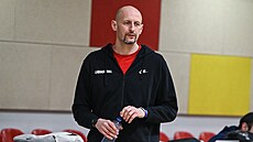 Lubo Barto na reprezentaním tréninku.