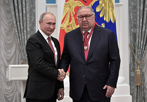 Ruský prezident Putin a ruský podnikatel Usmanov
