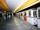 Stanice metra B Palmovka, která byla otevena 22. listopadu 1990.