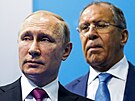 Ruský prezident Vladimir Putin a jeho ministr zahranií Sergej Lavrov na...