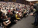 Uprchlíci z Ukrajiny jsou p�ijímáni v Kongresovém centru v Praze. (4. b�ezna...