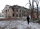 Trosky domu v Charkov po ruském ostelování (6. bezna 2022)