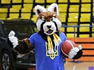 Ústecká Panda v triku s ukrajinským znakem