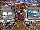 Soupravy metra 81-71M v Depu Zlin