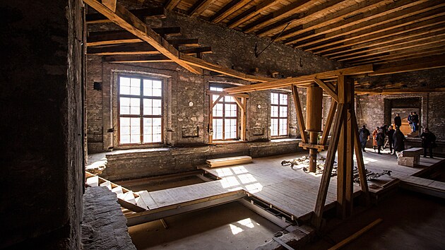 Rekonstrukce budovy Clam-Gallasova palce v Praze je po tyech letech skoro u konce. (8. bezna 2022)