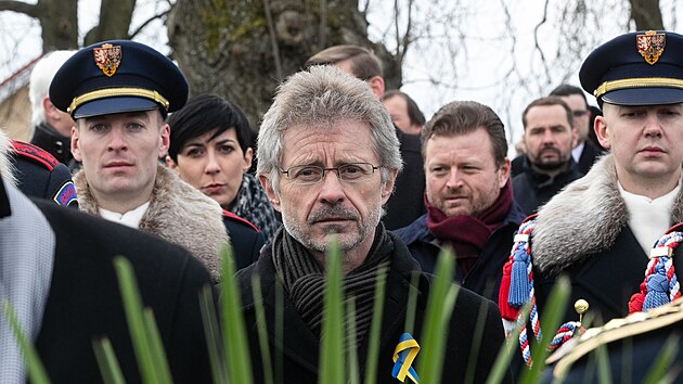 Vzpomnkov akt pi pleitosti 172. vro narozen prezidenta Tome Garrigua Masaryka v Lnech. Na snmku Milo Vystril pedseda Sentu Parlamentu esk republiky. (7. bezna 2022)