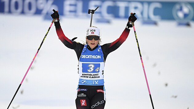 Norka Ingrid Landmark Tandrevoldov� b�hem �tafety v Kontiolahti.