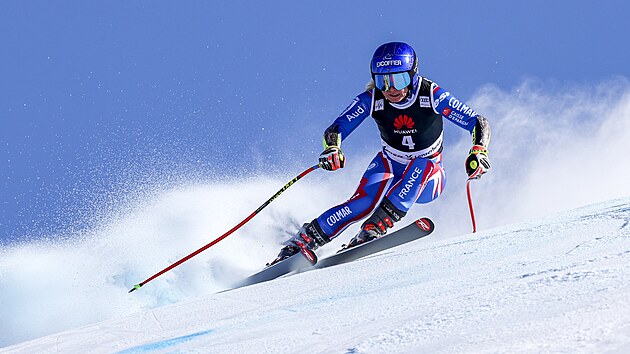 Tessa Worleyov v superobm slalomu v Lenzerheide.
