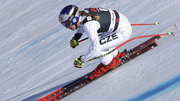 Ester Ledeck v superobm slalomu v Lenzerheide.