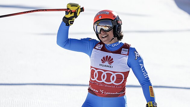Federica Brignoneov po superobm slalomu v Lenzerheide.