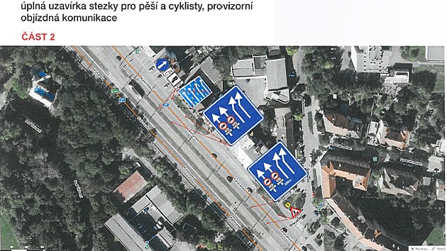 Vstavba kanalizace uzave Karlovarskou tdu v Plzni.