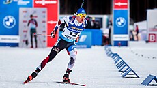 Michal Krmá bhem sprintu v Kontiolahti