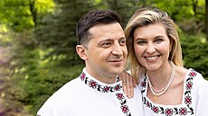 Olena Zelenská se svým manželem Volodymyrem
