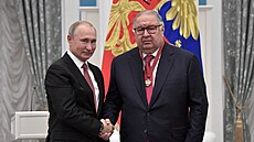 Ruský prezident Putin a ruský podnikatel Usmanov