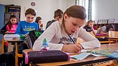 Dnes chodí do základní �koly v Pet�íkov� na �eskobud�jovicku tém�� �ty�icet...