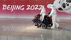 Momentka z Pekingu ped zahájením paralympijských her.