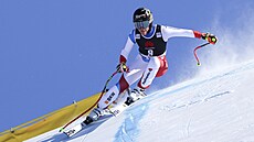 Lara Gutová-Behramiová v superobím slalomu v Lenzerheide.