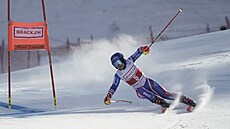 Tessa Worleyová v obřím slalomu v Lenzerheide.