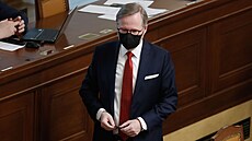 Premiér Petr Fiala na jednání Poslanecké snmovny (3. bezna 2022)