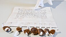 Listina s první zmínkou o Zlíně z roku 1322. Jde o věrohodnou kopii i se...