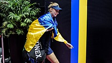 Dajana Jastremská na turnaji v Lyonu.