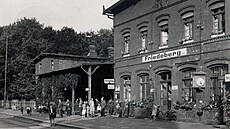 Ndra ve Friedebergu (Mirsku) na pohlednici z roku 1937 GPS: 50.9569833N,...