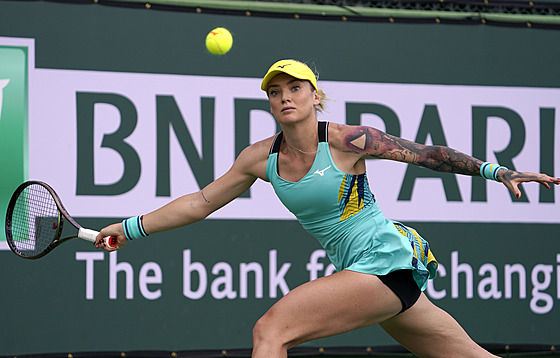 Tereza Martincová v prvním kole turnaje v Indian Wells.