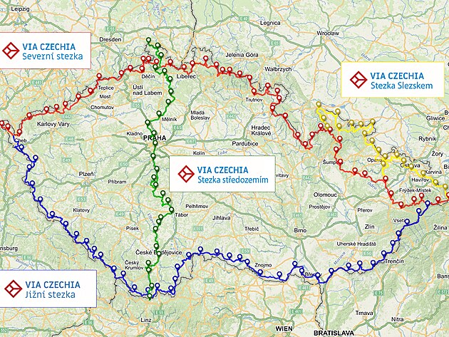 Dlkov trasy Via Czechia se letos rozrostly o dv nov stezky. 