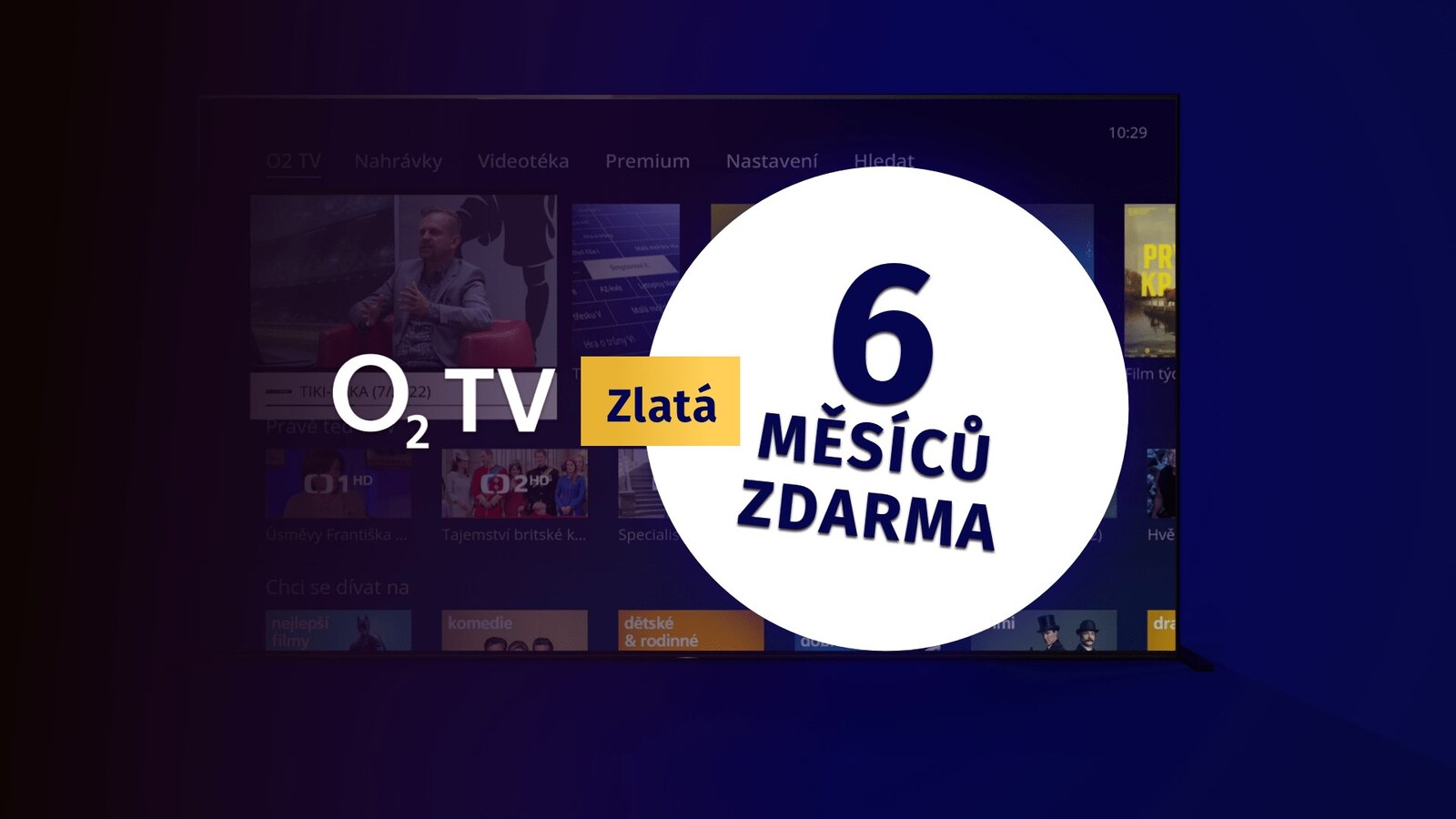 Získejte zdarma O2 TV Zlatá se 138 kanály na 6 měsíců. I s přístupem do HBO  MAX - iDNES.cz
