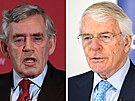 Bývalí brittí premiéi Gordon Brown (vlevo) a John Major