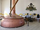 Zázemí ateckého pivovaru.