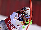 Slovenská slalomáka Petra Vlhová na trati ve védském Aare