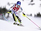 eská závodnice Martina Dubovská v prvním kole slalomu ve védském Aare