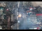 Zniené tanky na pedmstí Brovary v Kyjevské oblasti na Ukrajin (10. bezna...