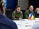 Setkání evropské delegace s Volodymyrem (15. bezna 2022)