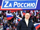 Ruský prezident Vladimir Putin na oslavách pipojení Krymu na moskevském...