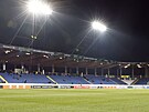 Pohled na stadion v Sankt Pöltenu hodinu ped výkopem zápasu LASK Linz - Slavia...