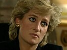 Princezna Diana bhem televizního rozhovoru s Martinem Bashirem pro BBC v...
