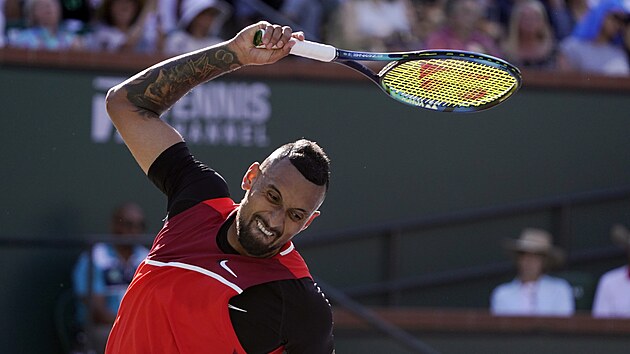 Vztekl Nick Kyrgios ve tvrtfinle turnaje v Indian Wells.