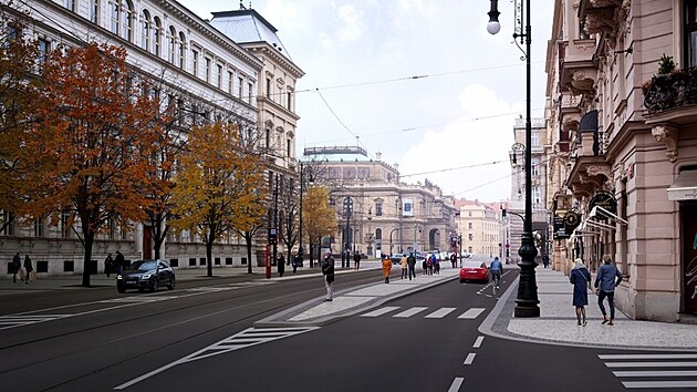 Budouc podoba Kiovnick ulice, na vizualizaci tramvajov zastvka Staromstsk. 