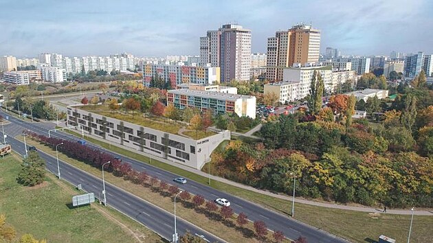 Podoba budoucho parkovit s parkem na Opatov