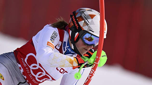 Slovensk slalomka Petra Vlhov na trati ve vdskm Aare